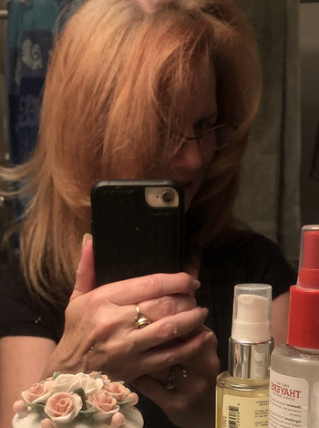 same reviewer after using hair mask with smooth, hydrated looking hair