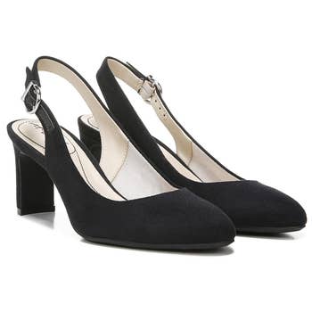 the black suede heels