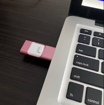 The flash drive in someone's computer 