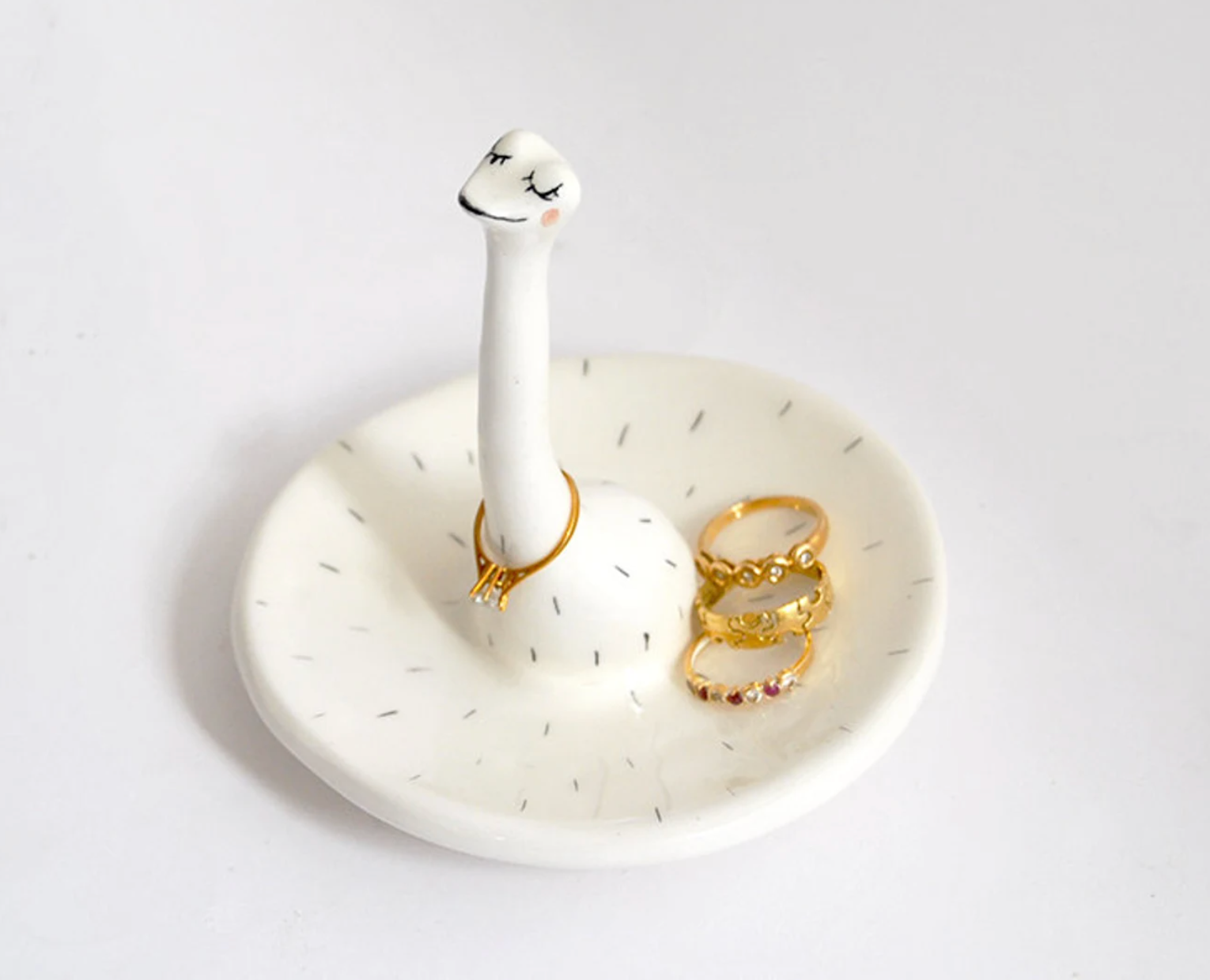 ostrich ceramic ring dish