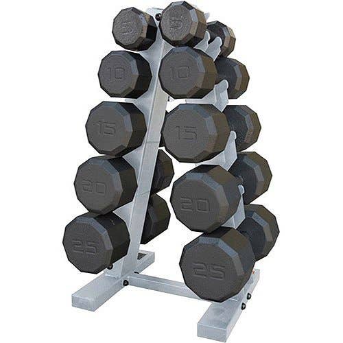 product image of free weights on rack