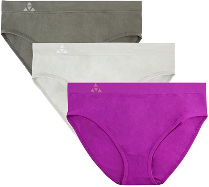 three pairs of full coverage bikini underwear