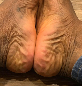 the same heels now looking soft and smooth