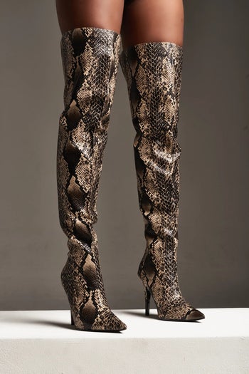 front of thigh high boots