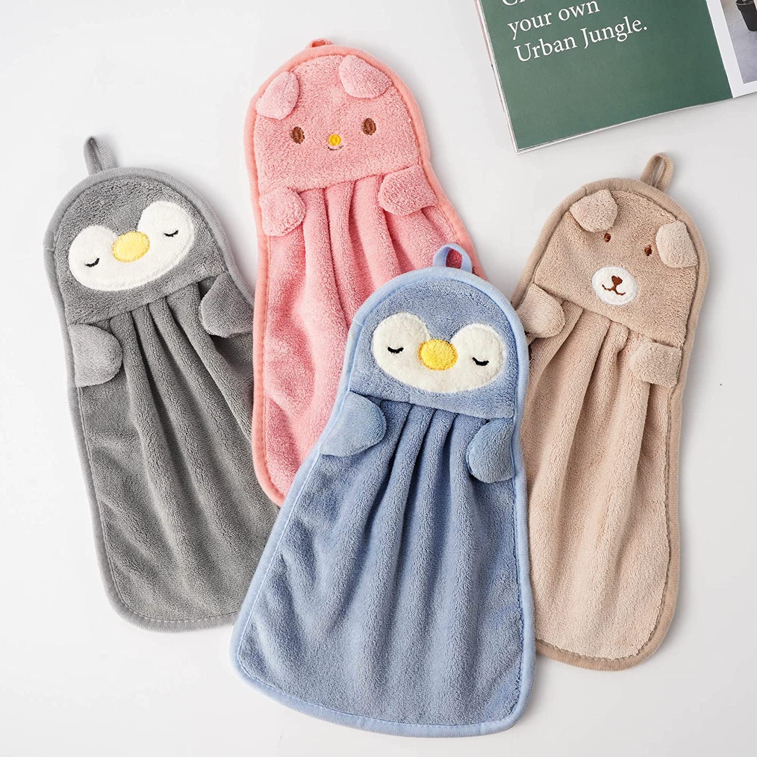 Hanging Hand Towel Kitchen Bathroom Accessories Soft Plush Hanging Towel  Quick-Drying Towel For Dry Hands Wipe Towels Ball