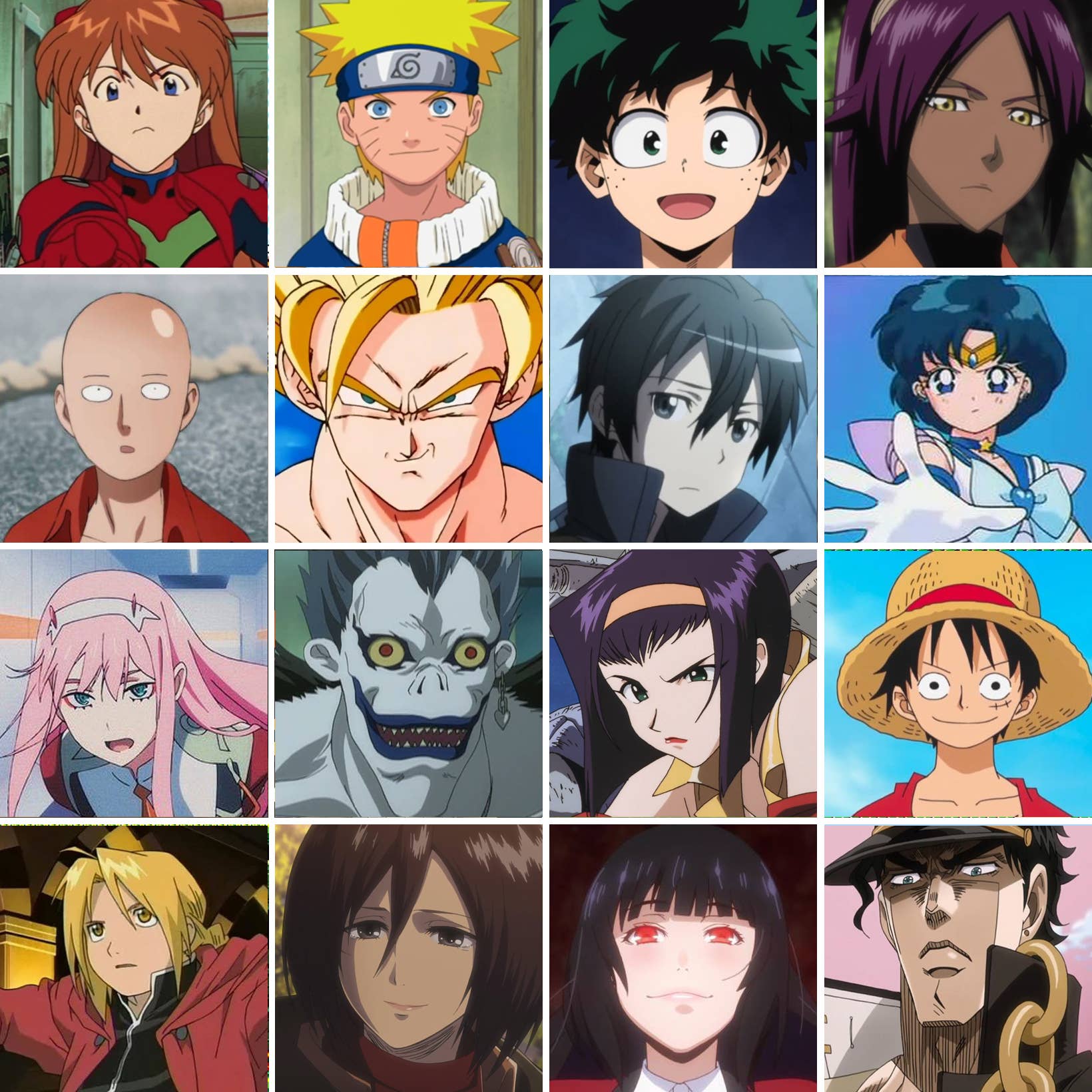 ANIME MEME FACE QUIZ  30 Characters 