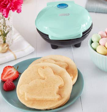 the bunny-shaped pancakes with the waffle maker