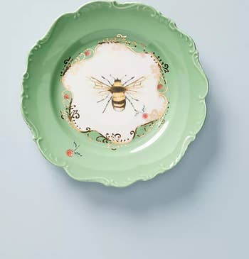 Decorative plate with a bee design