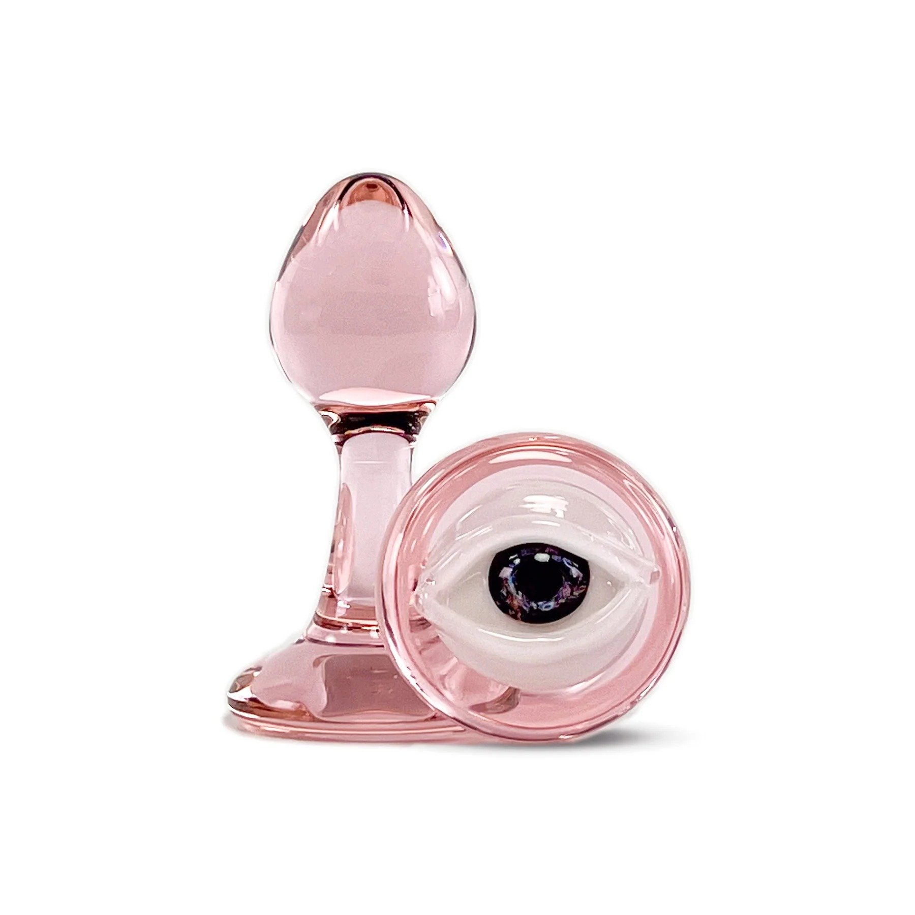 Glass creation  portion   with an oculus  design, resembling a decorative object. Part of a buying  article