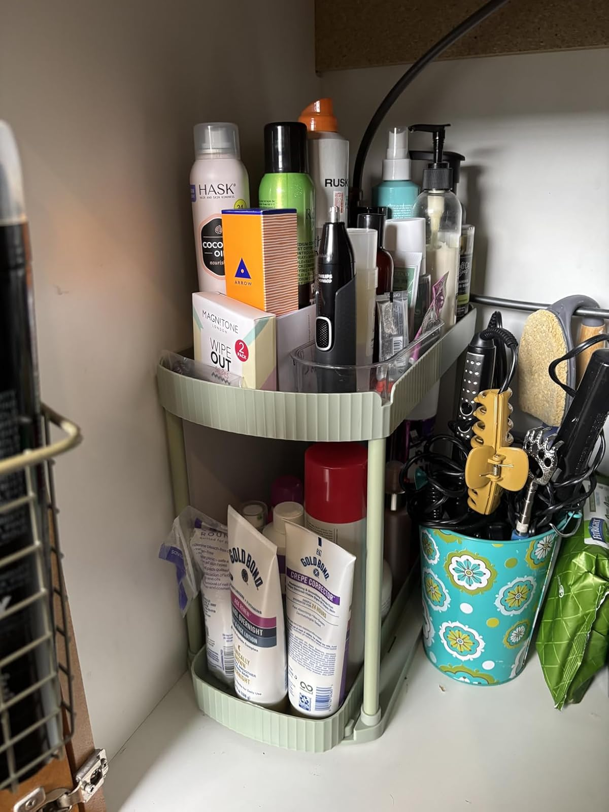 Another reviewer's organized under-sink space