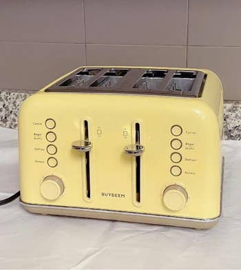 the pastel yellow version of the toaster
