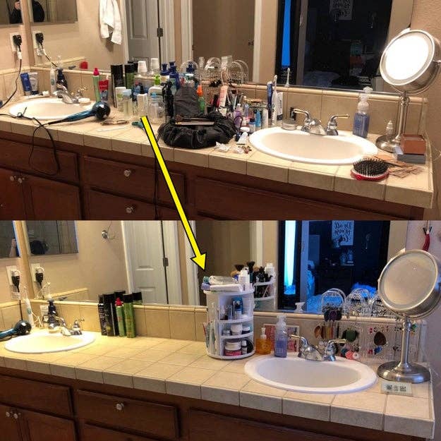 Bathroom antagonistic earlier and aft organization
