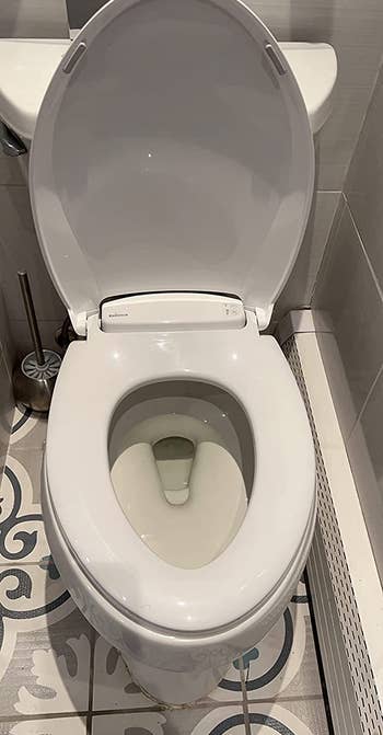 reviewer photo of the toilet seat, not lit up