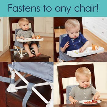 diagram showing how it can fasten to a dining chair