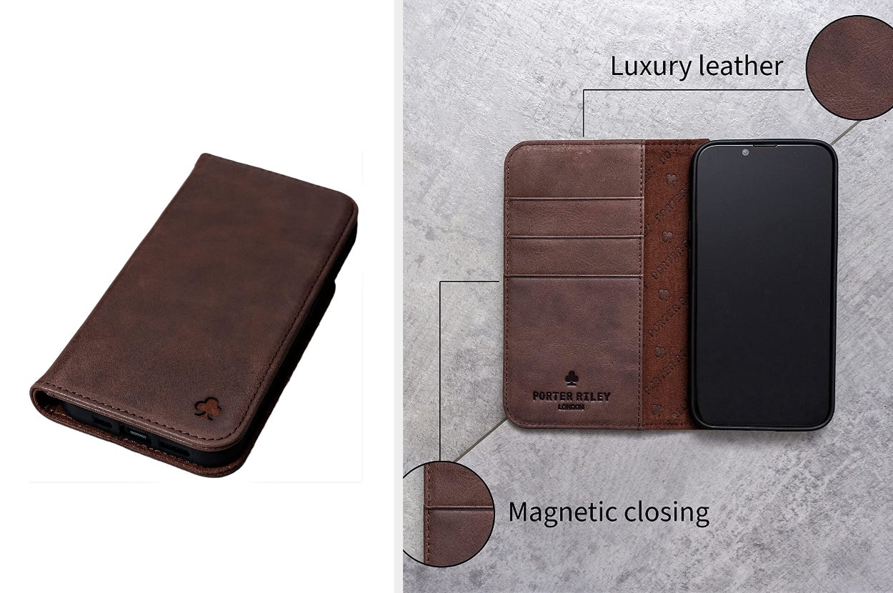 Luxury Leather Canvas Apple iPhone Samsung Galaxy Case