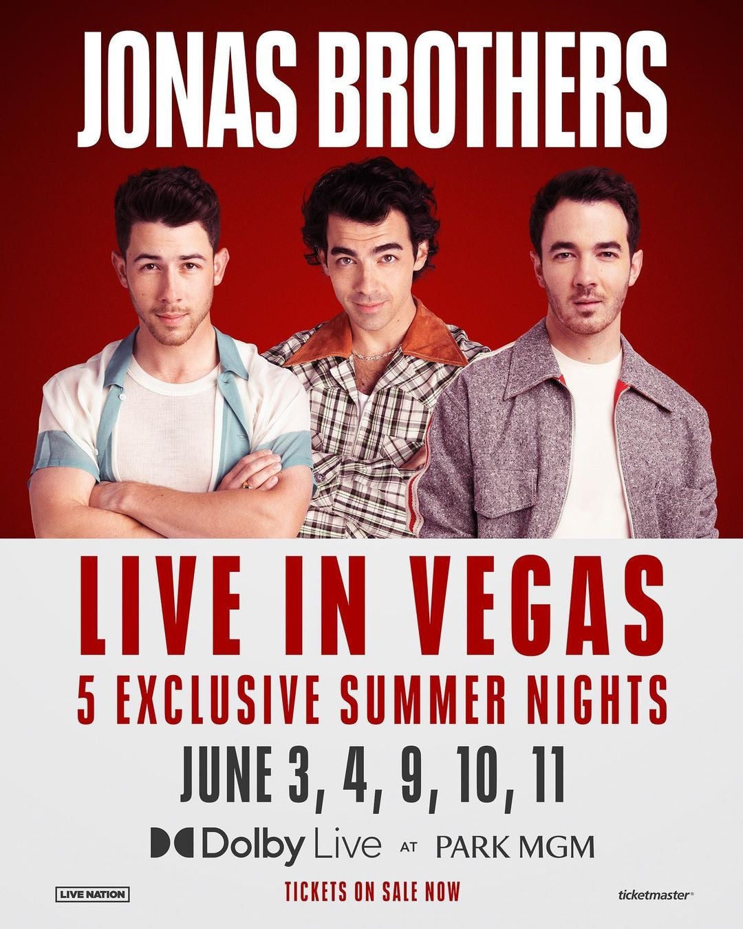 tour poster for the jonas brothers las vegas residency