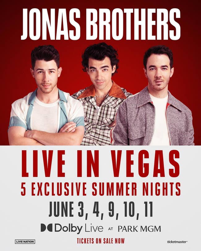 tour poster for the jonas brothers las vegas residency 