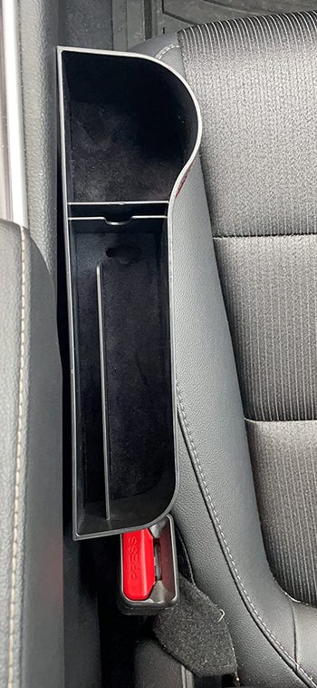 A closeup of an empty gap filler