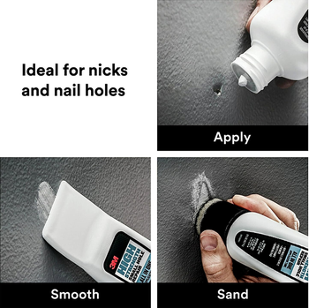 diagram of how it can apply spackle, smooth, and sand