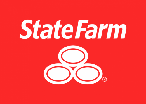 州农场徽​​标，带有三个由三个堆叠椭圆形组成的三角形