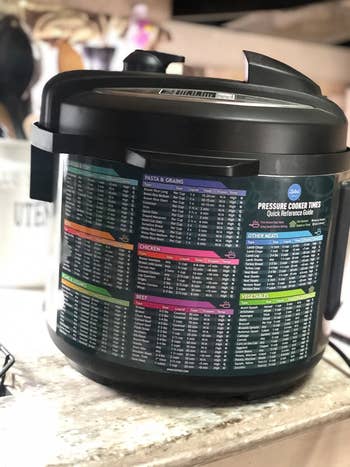 the other cheat sheet on side of reviewer's Instant Pot