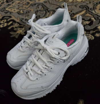 Reviewer image of white sneakers