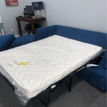 the pulled out mattress