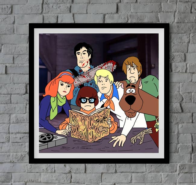 art of Ash from Evil Dead and the Scooby Gang