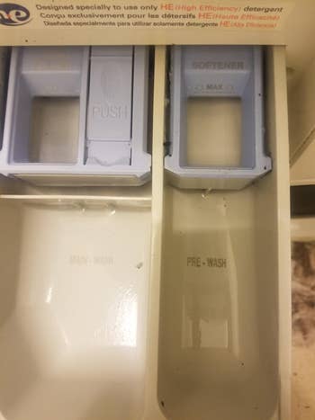 the same washing machine with all of the mold removed
