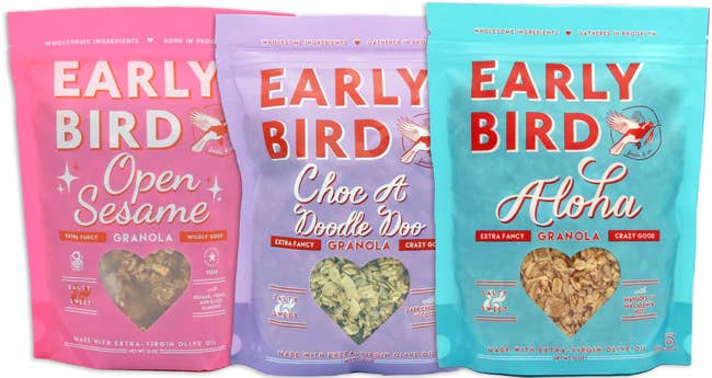 Open Sesame, Choc-A-Doodle-Doo, Aloha. Each with a model showing contents