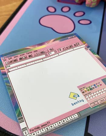 closeup photo of one of the retro style notepads