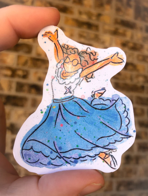 a water color mirabel sticker