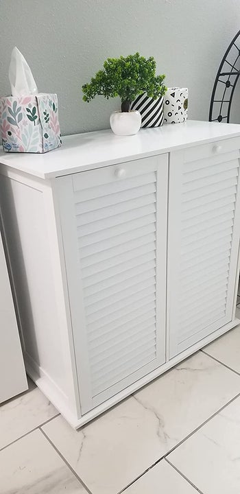 reviewer image of the double tilt-out cabinet