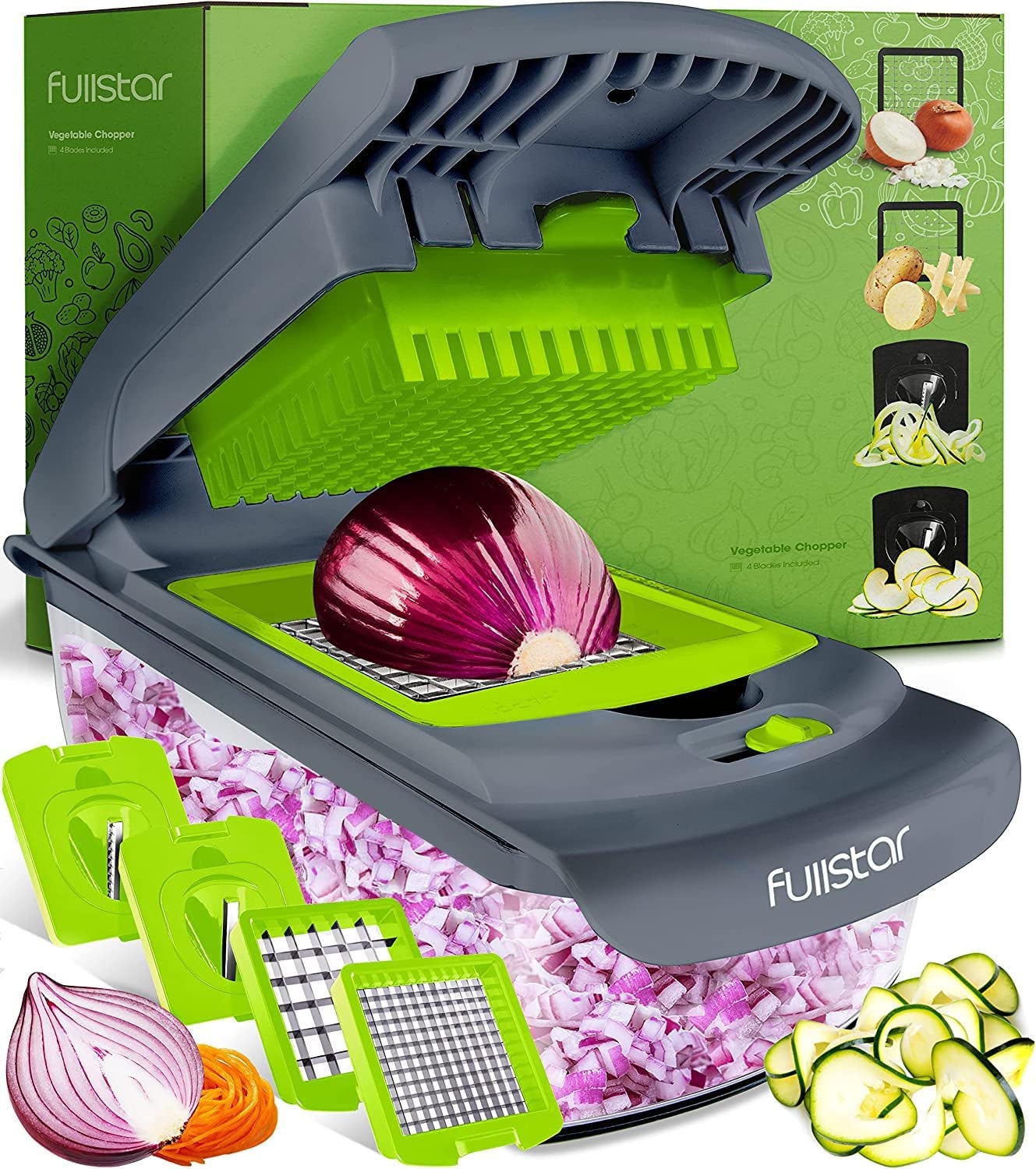Save yourself time and stress in the kitchen with Fullstar's vegetable, veggie chopper