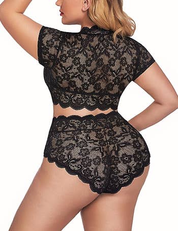 Model displaying lingerie acceptable from behind