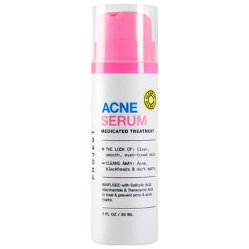 a bottle of acne serum 