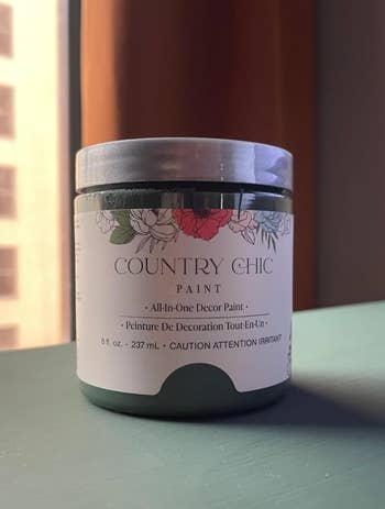 Jar of Country Chic Paint labeled arsenic  