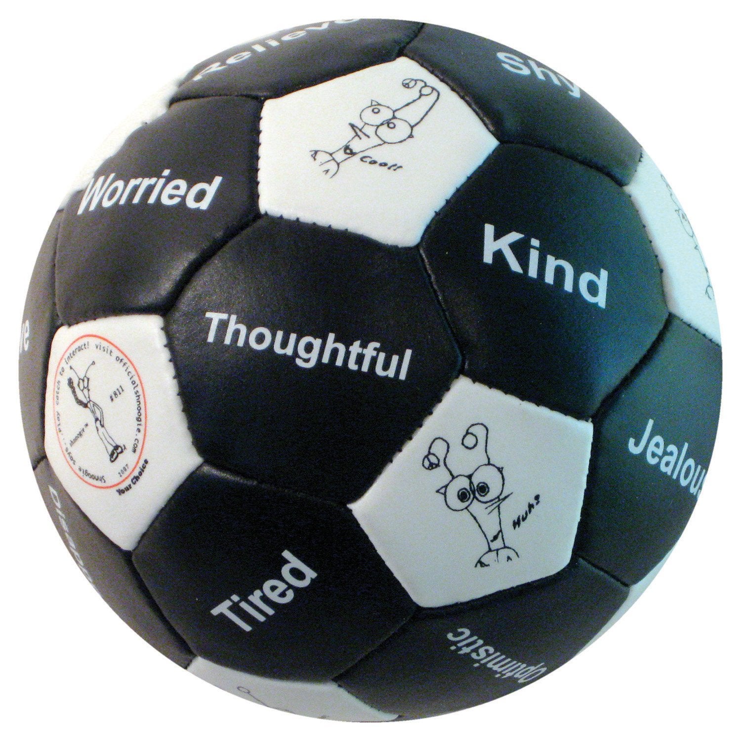 the ball with words and expressions all over like kind thoughtful kind jealous and more