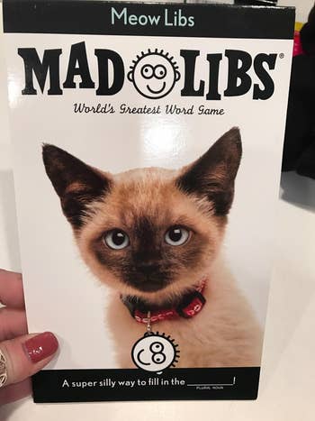 reviewer's cover of meow libs mad libs