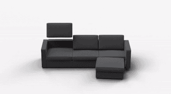 a gif showing the many ways to arrange a lovesac couch