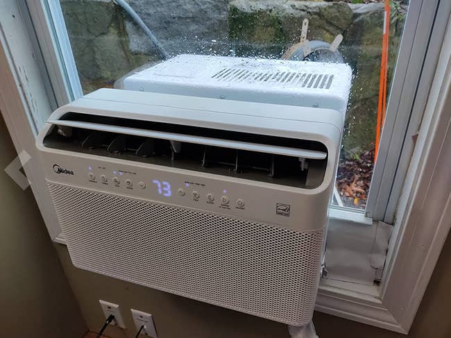 reviewer image of the air conditioner installed in a window