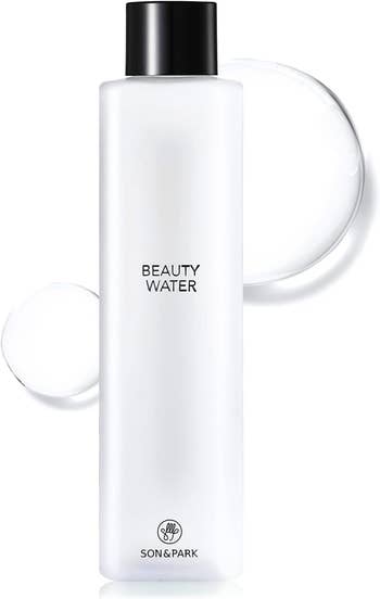 Bottle of SON & PARK Beauty Water skincare product