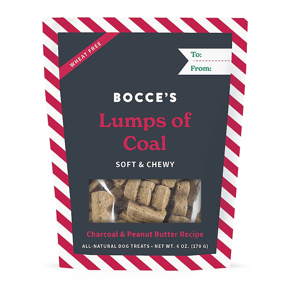 box of treats that say lumps of coal