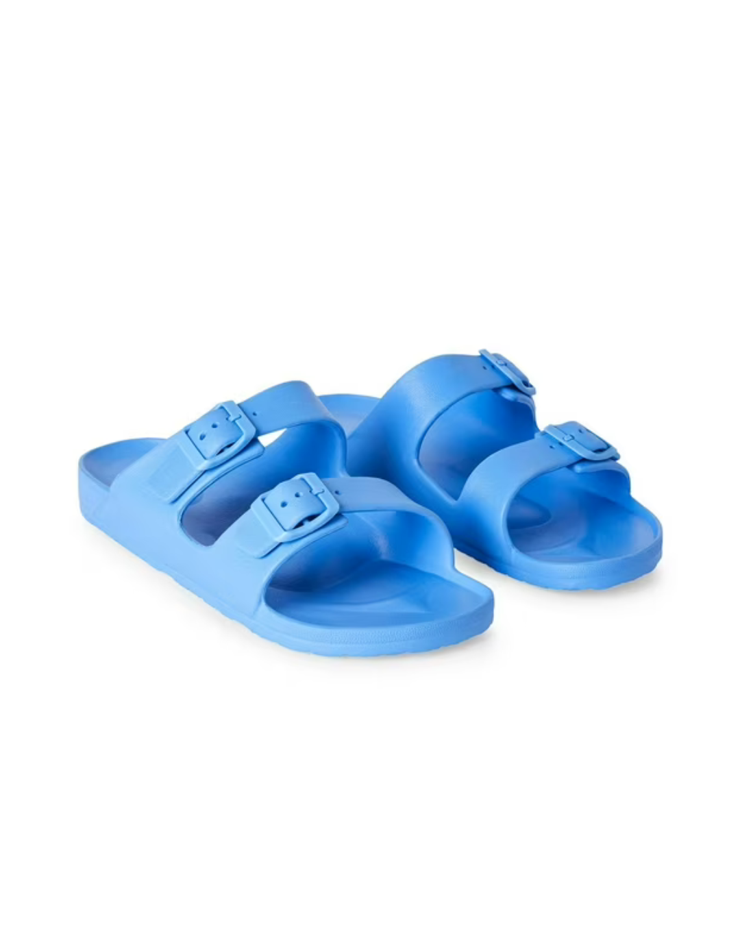 rubber sandals with 2 buckles