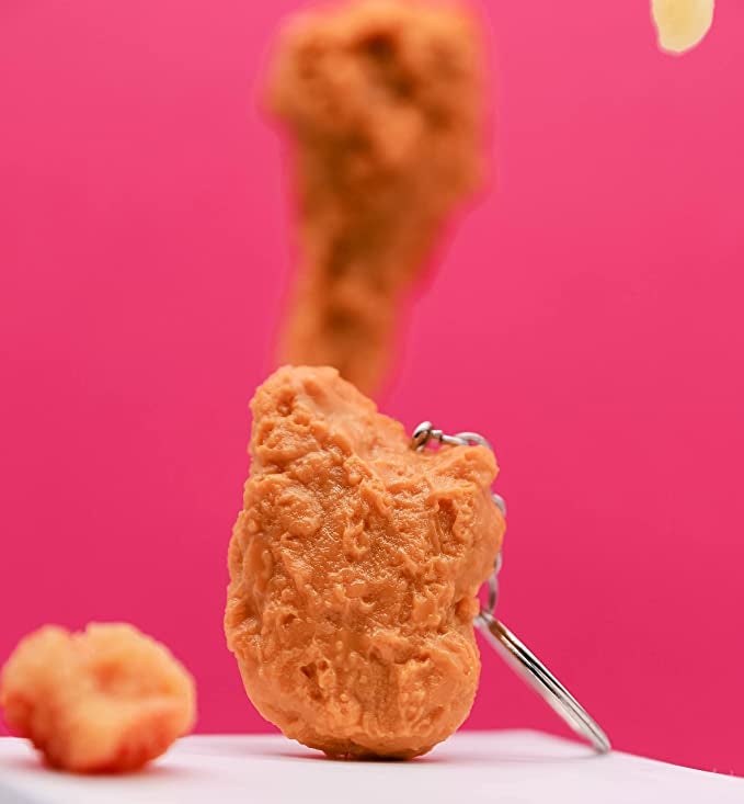 key chain in the shape of a nugget