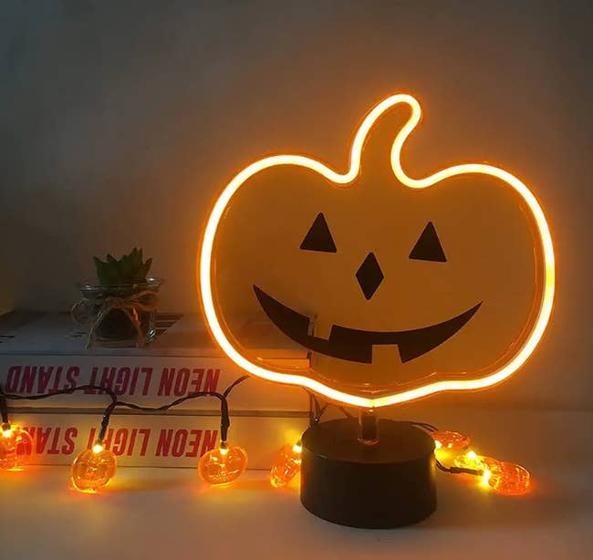 pumpkin neon lamp sign