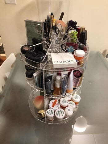 the same makeup sitting in the organizer