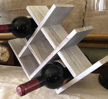 Reviewer image of the wood wine rack