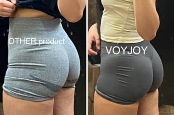 a reviewer comparing the acceptable  of 2  antithetic  workout shorts