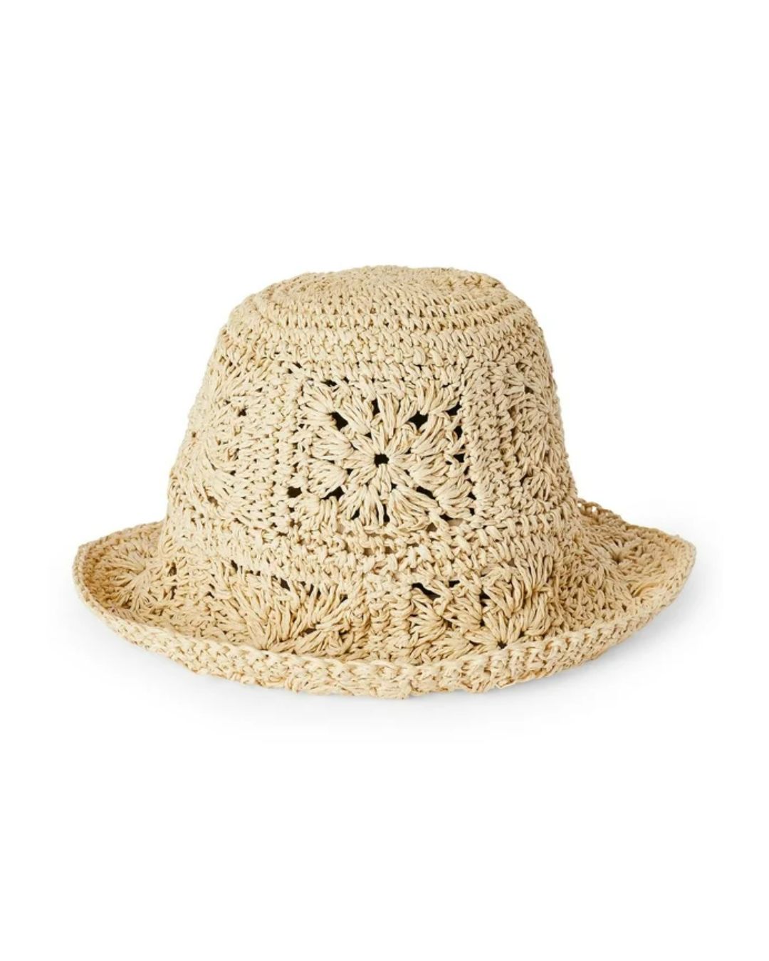 tan crochet bucket hat
